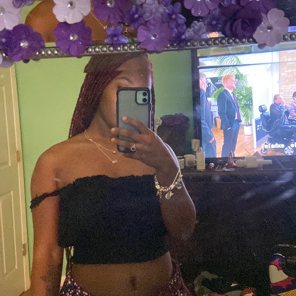 Black boho top